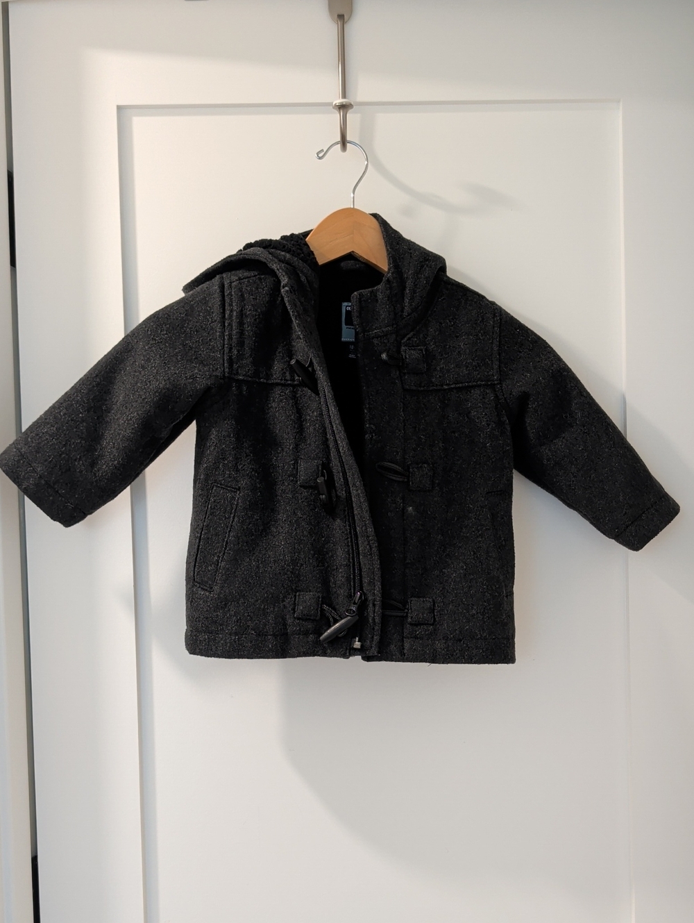 Old Navy Dark Gray Kids Pea Coat with Hood